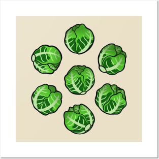 Brussel Sprout Pattern Posters and Art